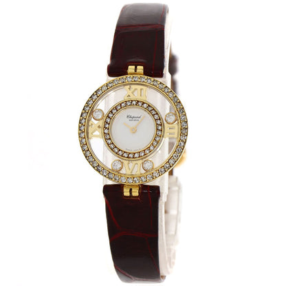Chopard Happy diamond Watches S20/5558 K18 Yellow Gold/Leather Ladies