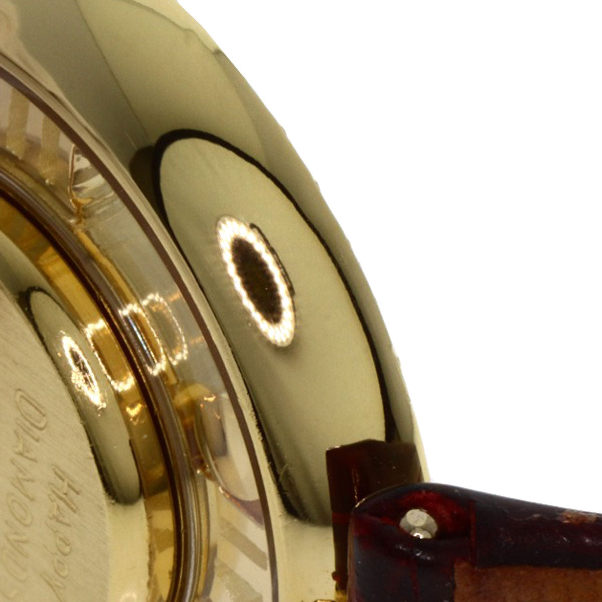 Chopard Happy diamond Watches S20/5558 K18 Yellow Gold/Leather Ladies