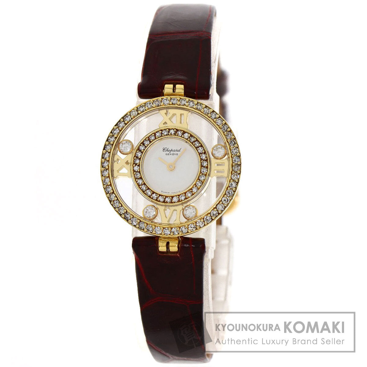 Chopard Happy diamond Watches S20/5558 K18 Yellow Gold/Leather Ladies