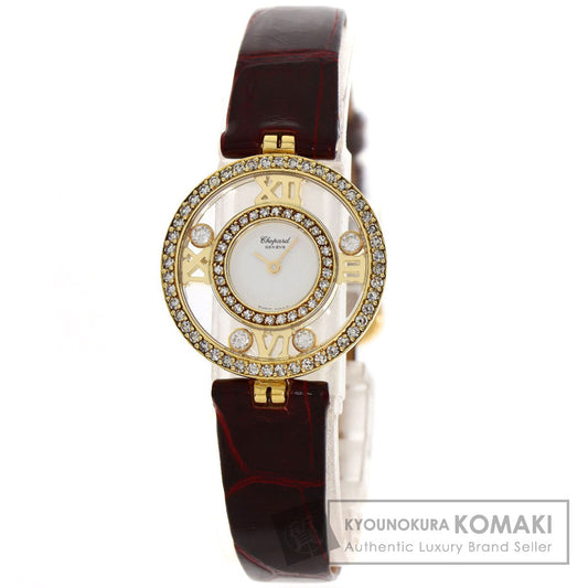 Chopard Happy diamond Watches S20/5558 K18 Yellow Gold/Leather Ladies