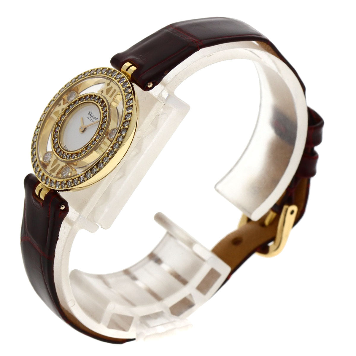 Chopard Happy diamond Watches S20/5558 K18 Yellow Gold/Leather Ladies