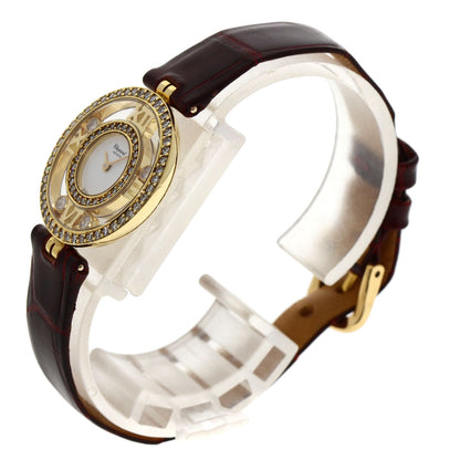 Chopard Happy diamond Watches S20/5558 K18 Yellow Gold/Leather Ladies