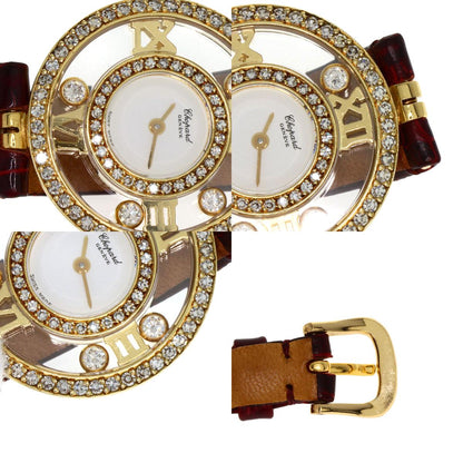 Chopard Happy diamond Watches S20/5558 K18 Yellow Gold/Leather Ladies