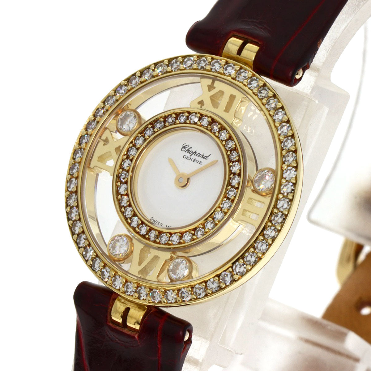 Chopard Happy diamond Watches S20/5558 K18 Yellow Gold/Leather Ladies