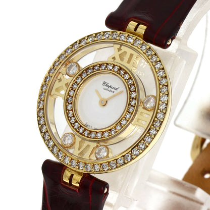 Chopard Happy diamond Watches S20/5558 K18 Yellow Gold/Leather Ladies