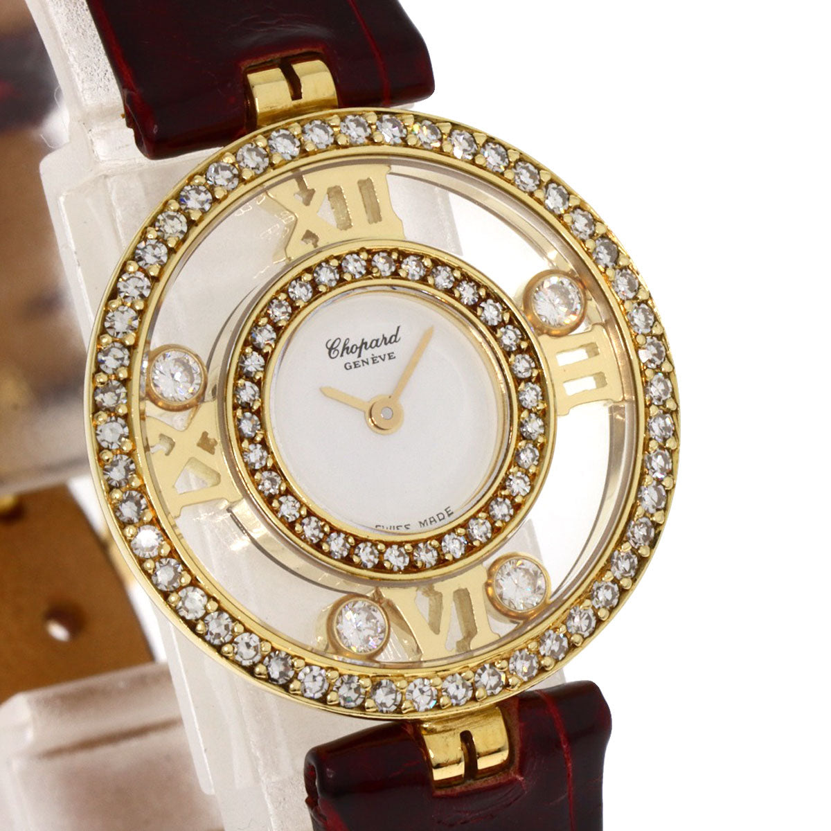 Chopard Happy diamond Watches S20/5558 K18 Yellow Gold/Leather Ladies