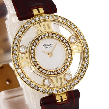 Chopard Happy diamond Watches S20/5558 K18 Yellow Gold/Leather Ladies