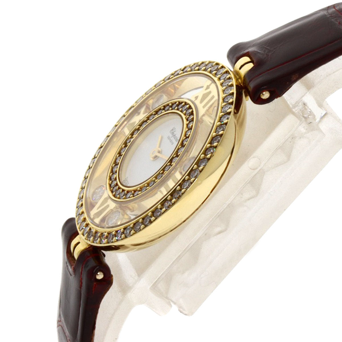 Chopard Happy diamond Watches S20/5558 K18 Yellow Gold/Leather Ladies