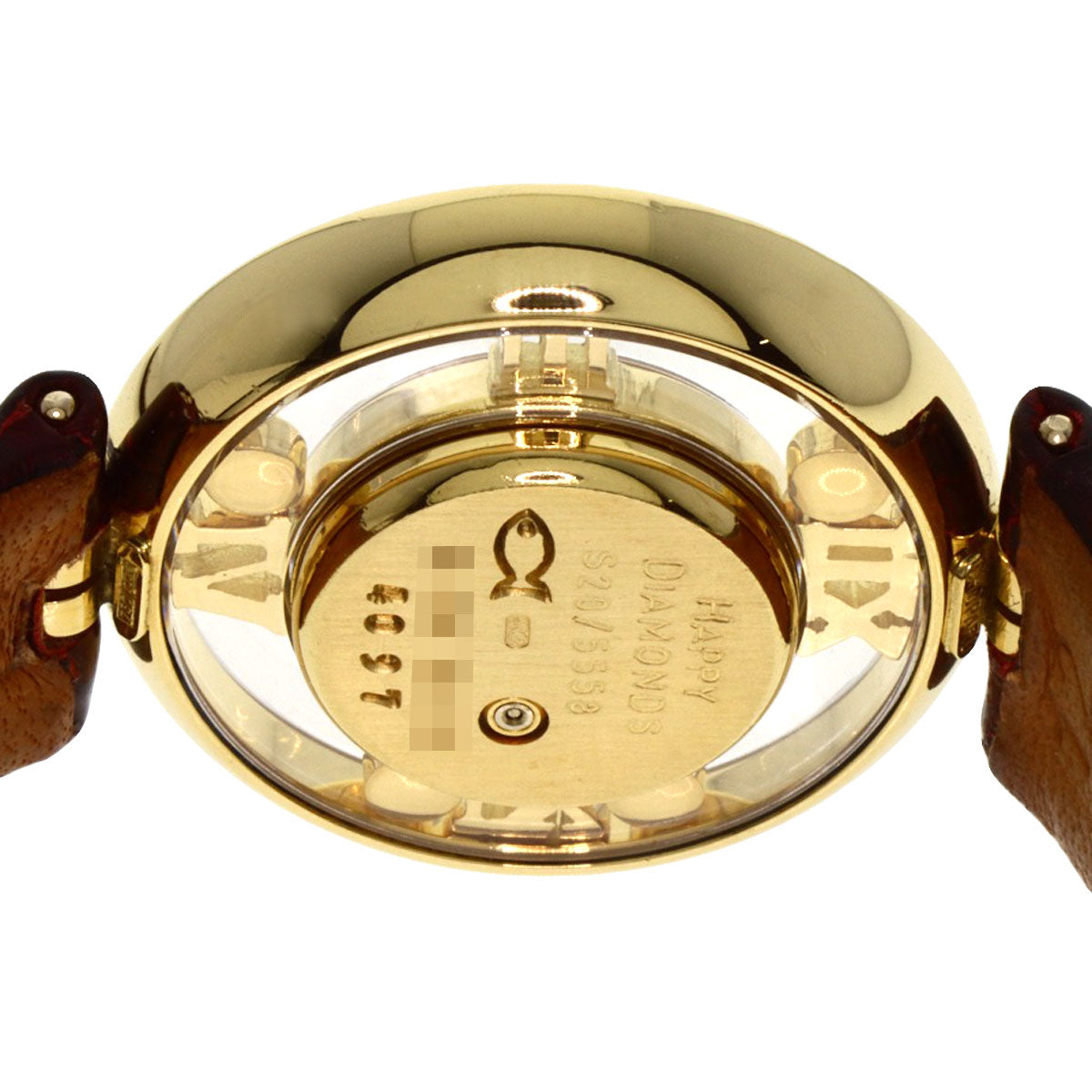 Chopard Happy diamond Watches S20/5558 K18 Yellow Gold/Leather Ladies