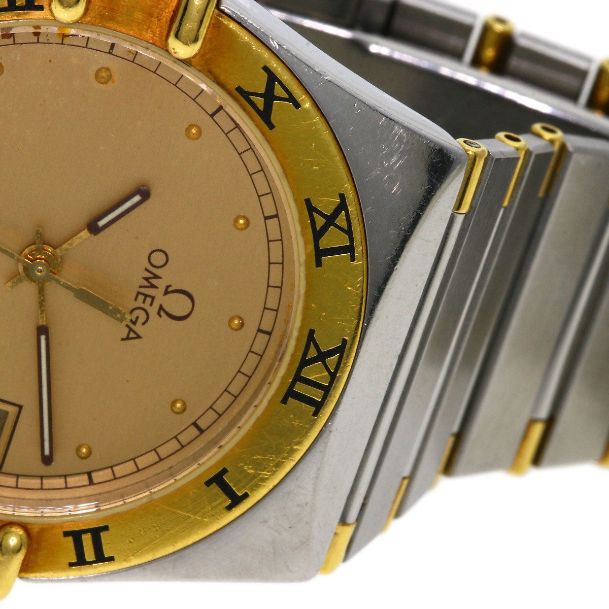 OMEGA Constellation flat bezel Watches Stainless Steel/SSxGP mens