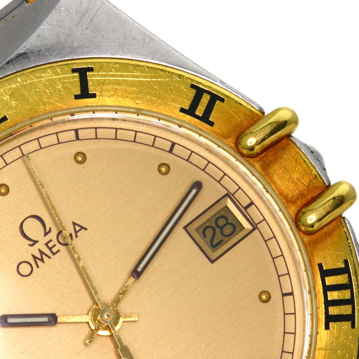 OMEGA Constellation flat bezel Watches Stainless Steel/SSxGP mens