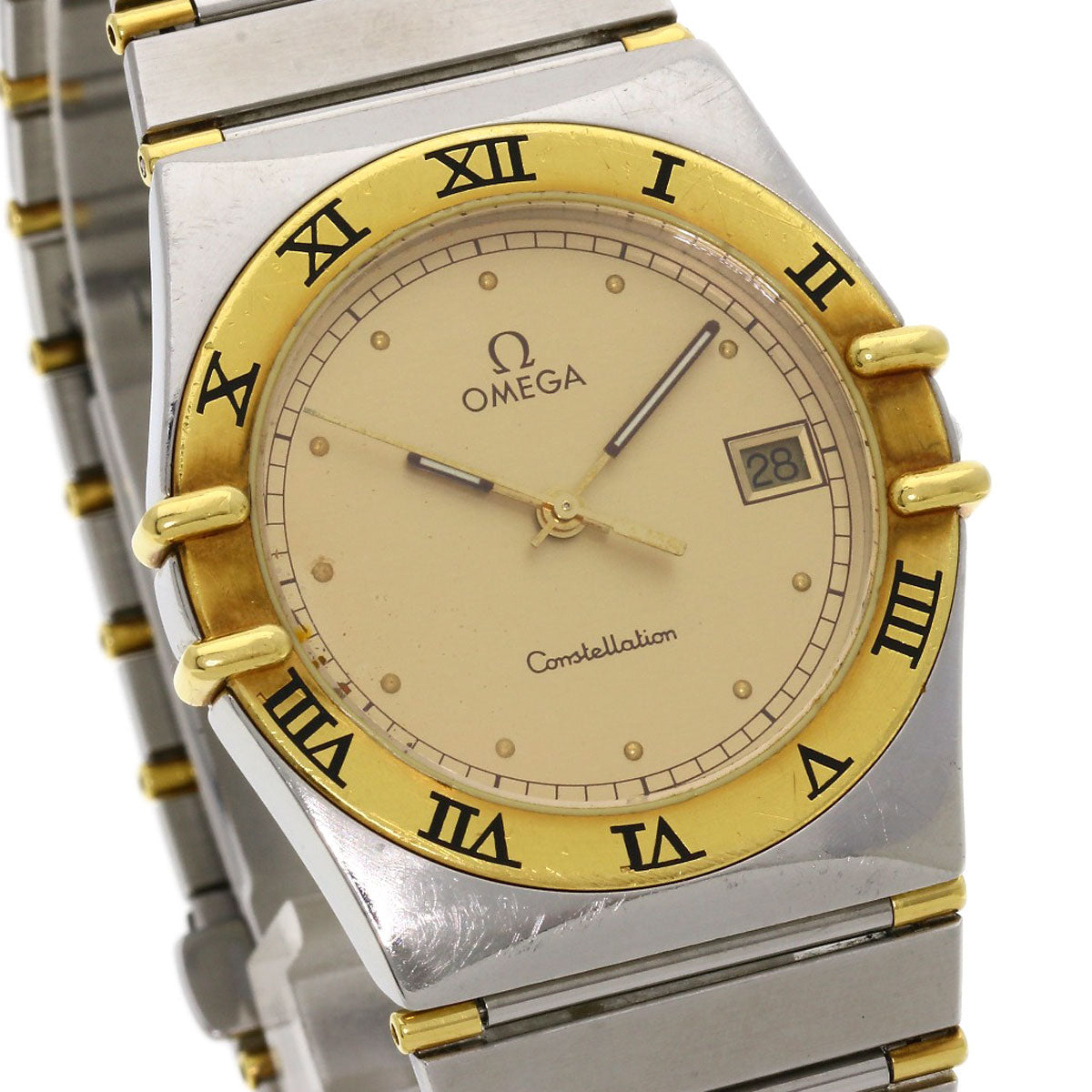OMEGA Constellation flat bezel Watches Stainless Steel/SSxGP mens