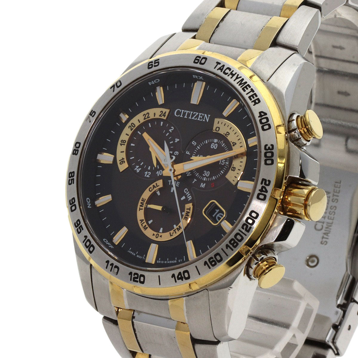 CITIZEN Eco Drive Atomic Timekeeping Watches E610-S104840 Stainless Steel/SSxGP mens