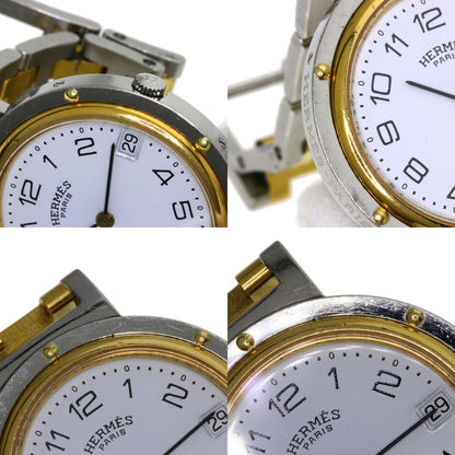 HERMES Clipper Old Belt Watches Stainless Steel/SSxGP mens