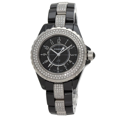 CHANEL J12 1.3" Bezel Bracelet Diamond Watches H1338 Ceramic/CeramicxDiamond Ladies