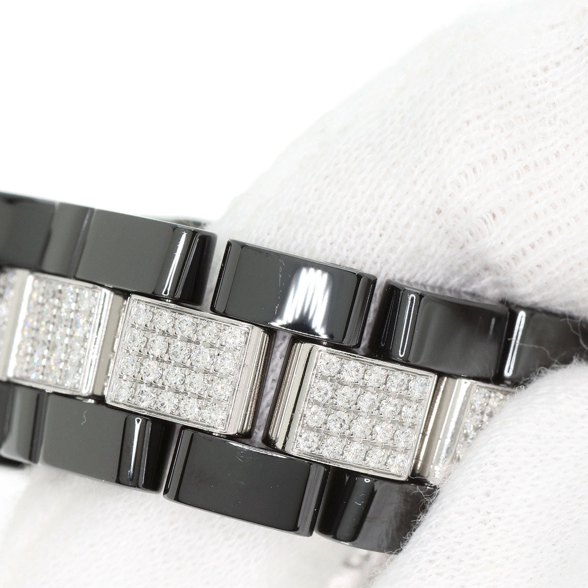 CHANEL J12 1.3" Bezel Bracelet Diamond Watches H1338 Ceramic/CeramicxDiamond Ladies