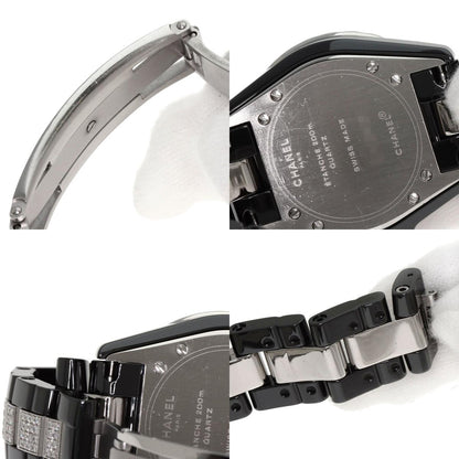 CHANEL J12 1.3" Bezel Bracelet Diamond Watches H1338 Ceramic/CeramicxDiamond Ladies