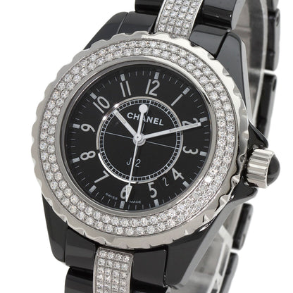 CHANEL J12 1.3" Bezel Bracelet Diamond Watches H1338 Ceramic/CeramicxDiamond Ladies