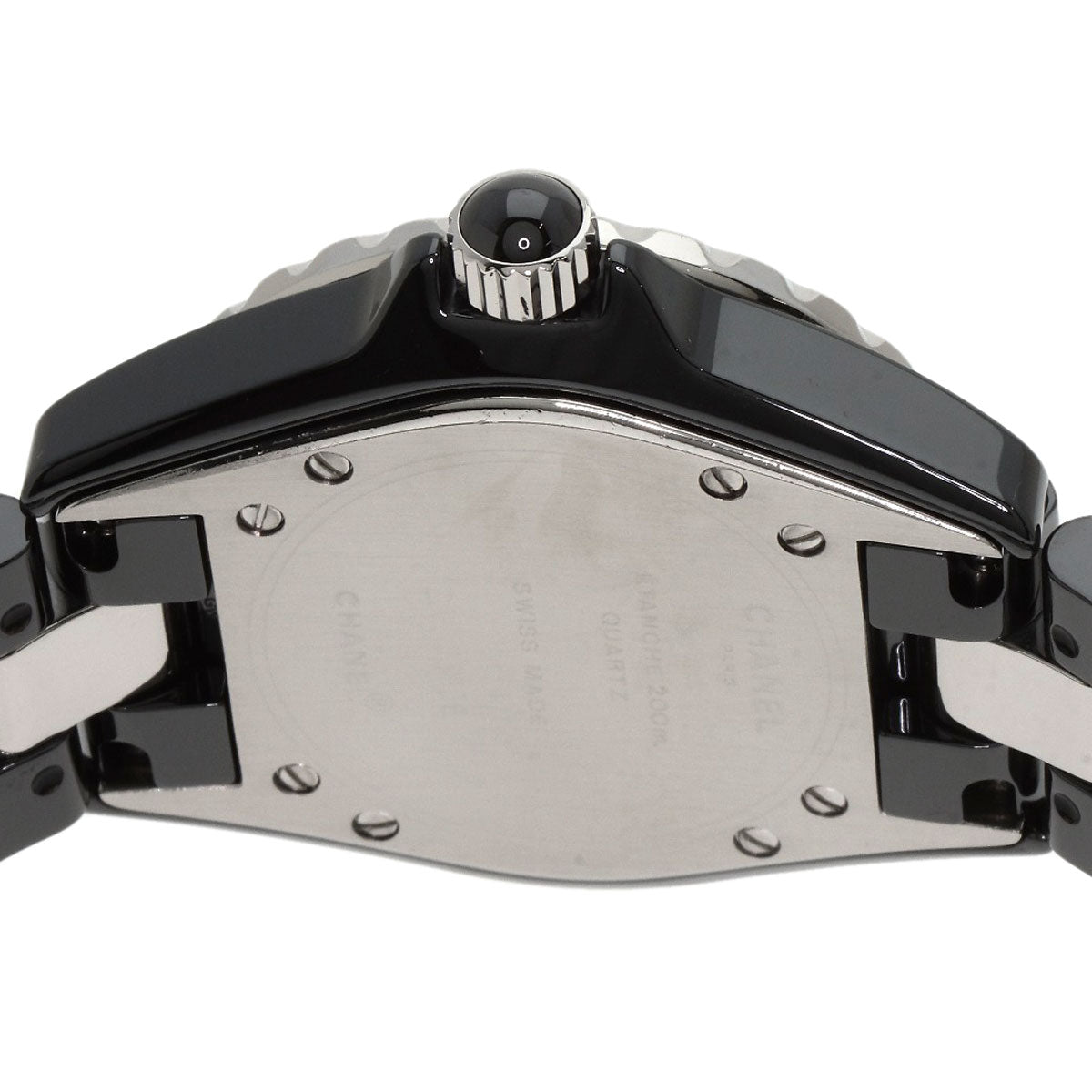 CHANEL J12 1.3" Bezel Bracelet Diamond Watches H1338 Ceramic/CeramicxDiamond Ladies