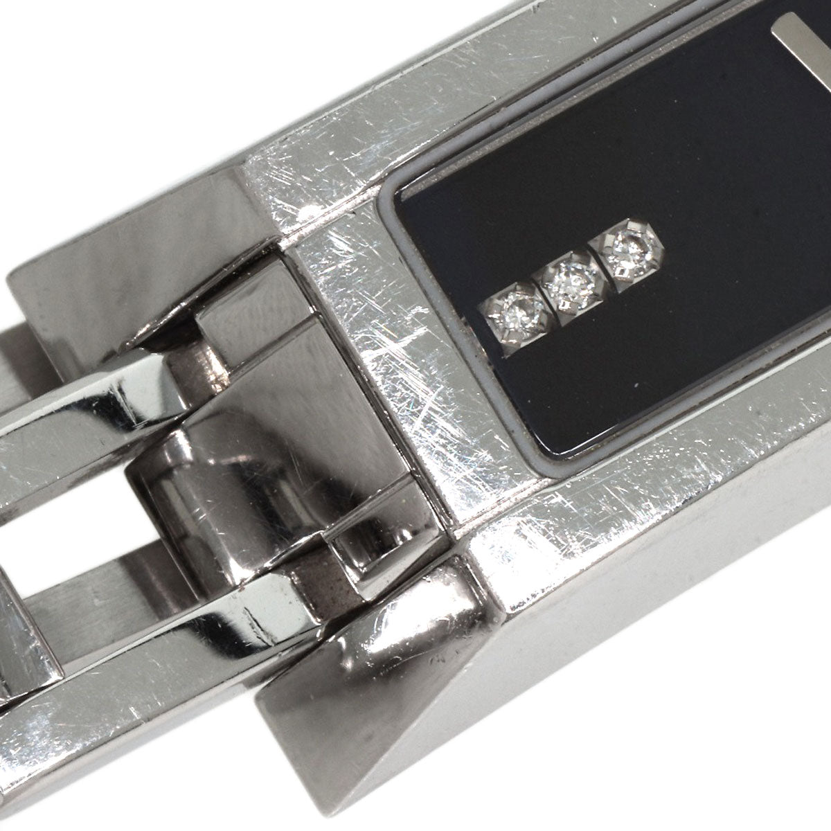 GUCCI Square Face 3P Diamond Watches 110 Stainless Steel/Stainless Steel Ladies