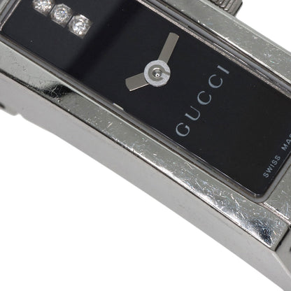 GUCCI Square Face 3P Diamond Watches 110 Stainless Steel/Stainless Steel Ladies
