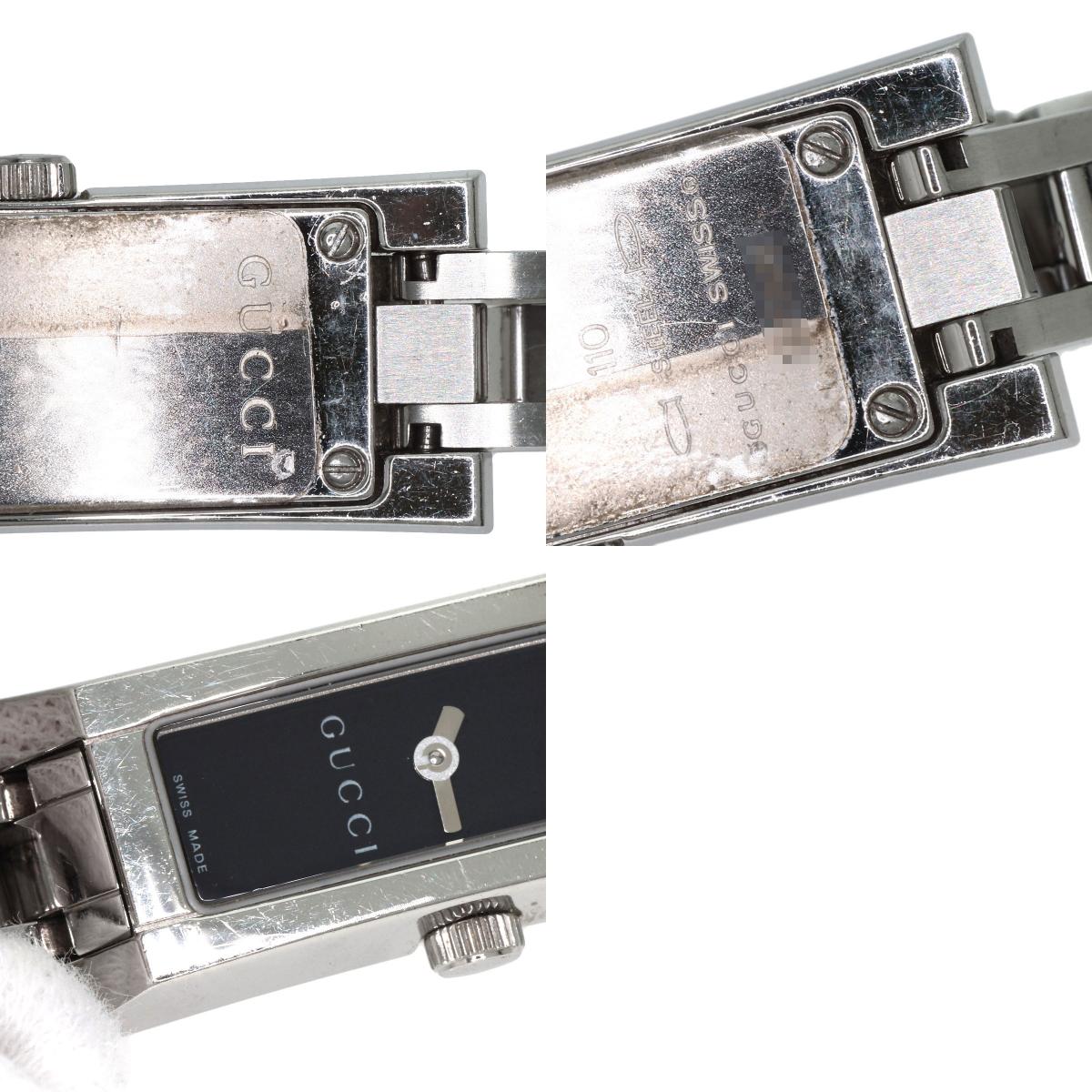 GUCCI Square Face 3P Diamond Watches 110 Stainless Steel/Stainless Steel Ladies