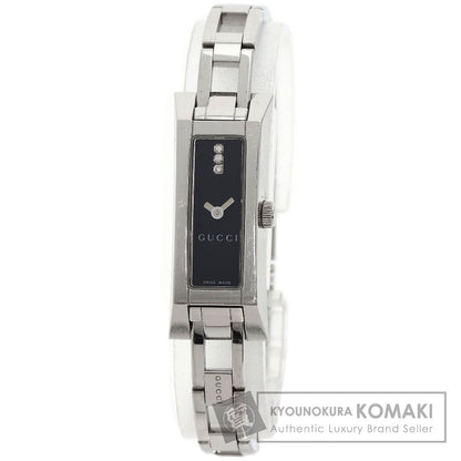 GUCCI Square Face 3P Diamond Watches 110 Stainless Steel/Stainless Steel Ladies