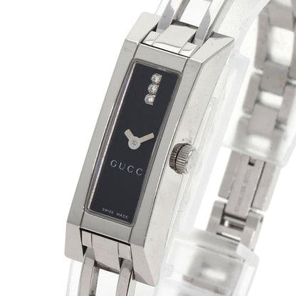 GUCCI Square Face 3P Diamond Watches 110 Stainless Steel/Stainless Steel Ladies