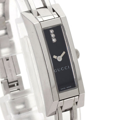 GUCCI Square Face 3P Diamond Watches 110 Stainless Steel/Stainless Steel Ladies