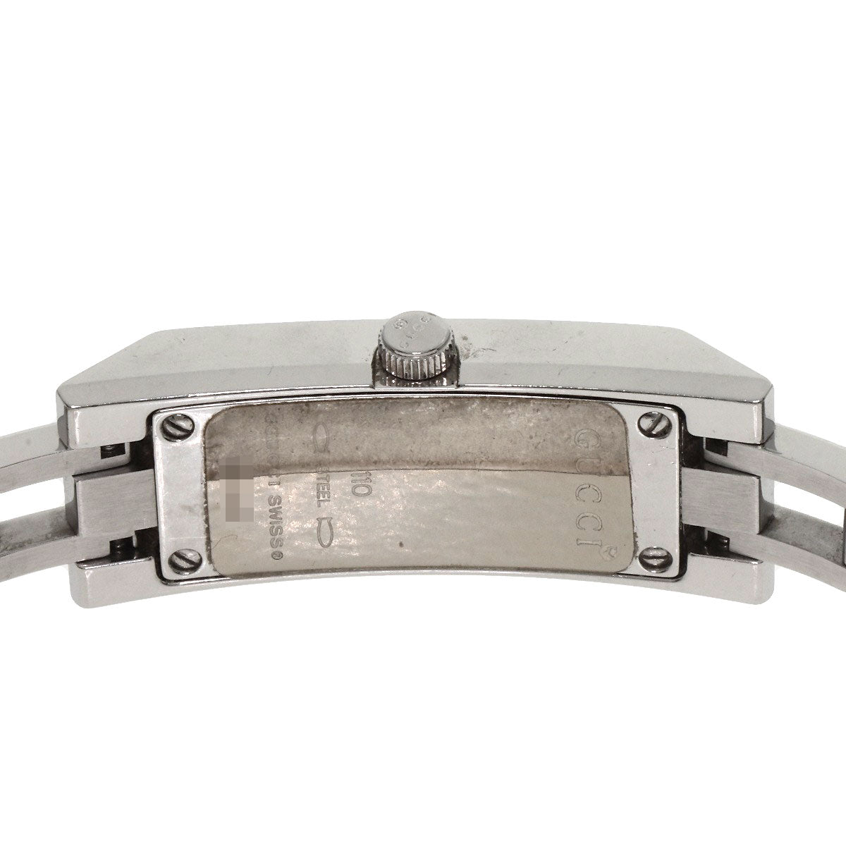 GUCCI Square Face 3P Diamond Watches 110 Stainless Steel/Stainless Steel Ladies
