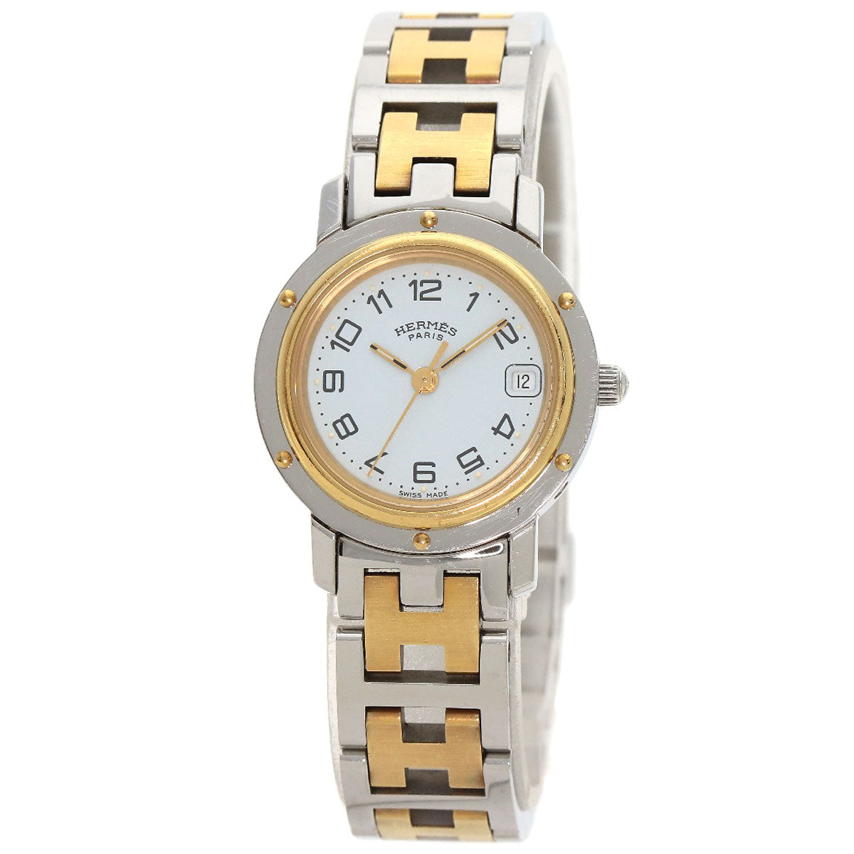 HERMES Clipper Watches CL4.220 Stainless Steel/SSxGP Ladies