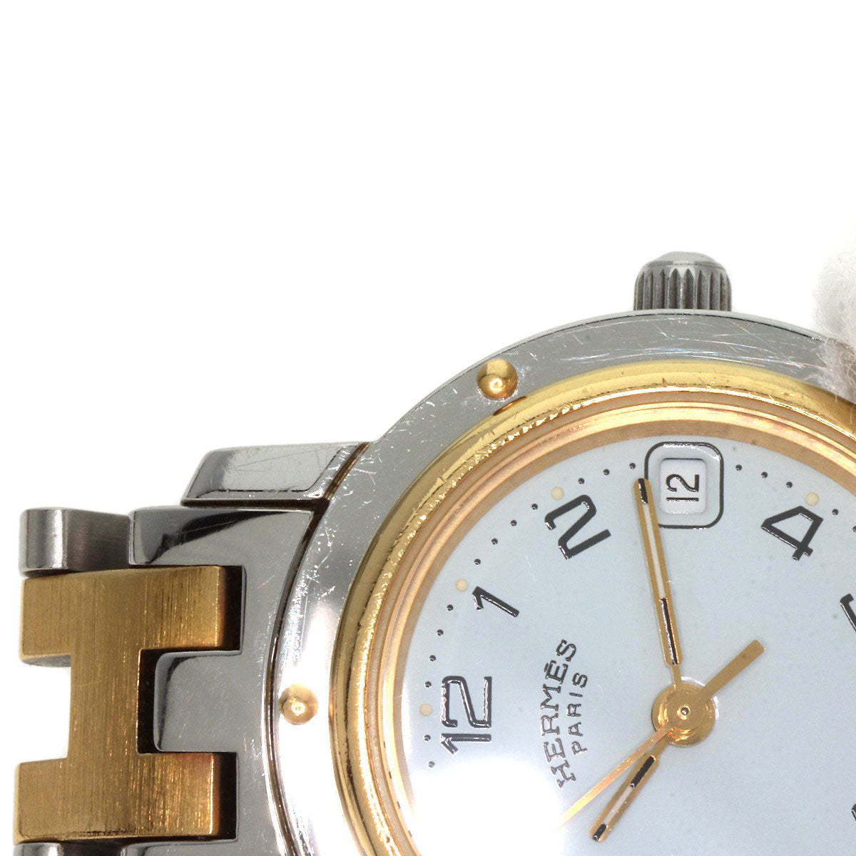 HERMES Clipper Watches CL4.220 Stainless Steel/SSxGP Ladies