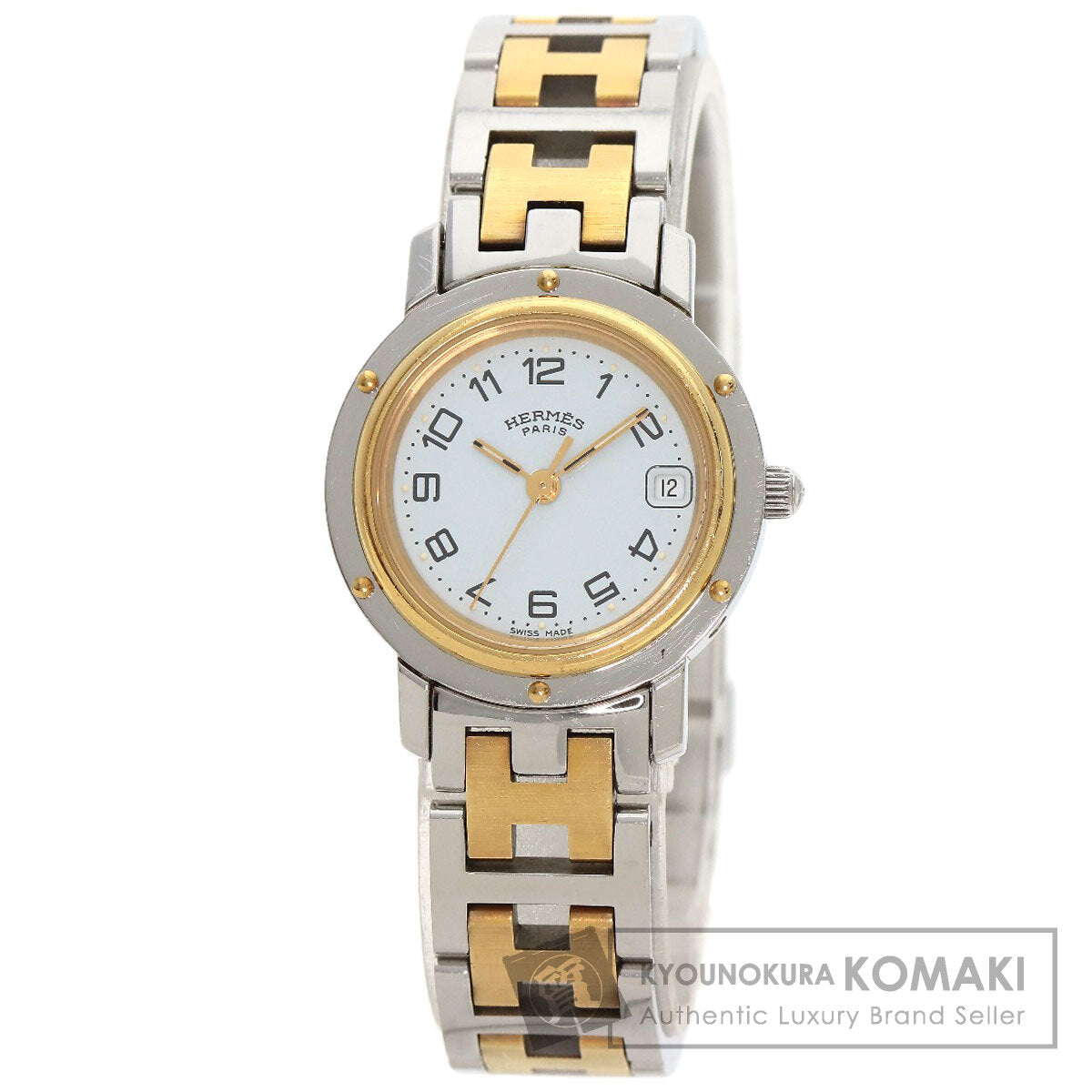 HERMES Clipper Watches CL4.220 Stainless Steel/SSxGP Ladies