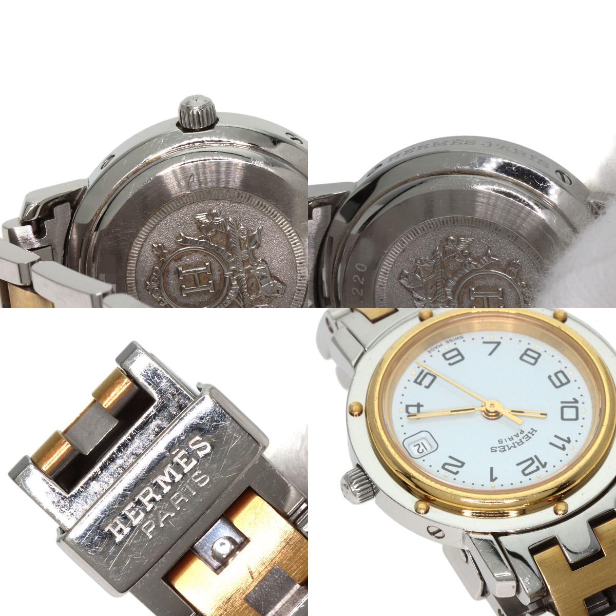 HERMES Clipper Watches CL4.220 Stainless Steel/SSxGP Ladies