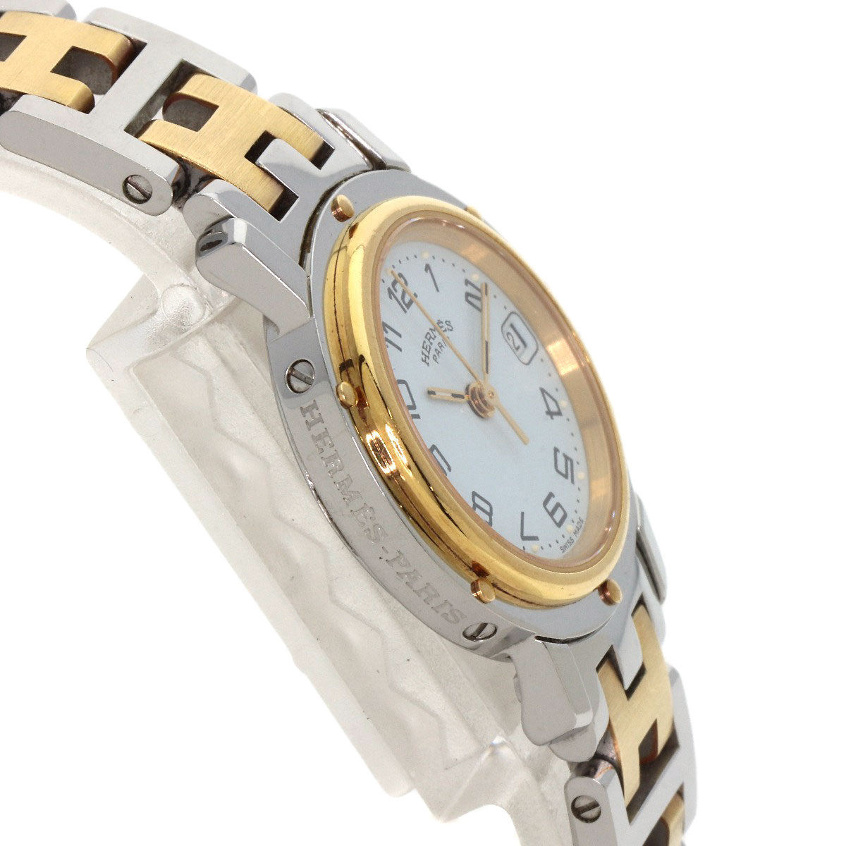 HERMES Clipper Watches CL4.220 Stainless Steel/SSxGP Ladies