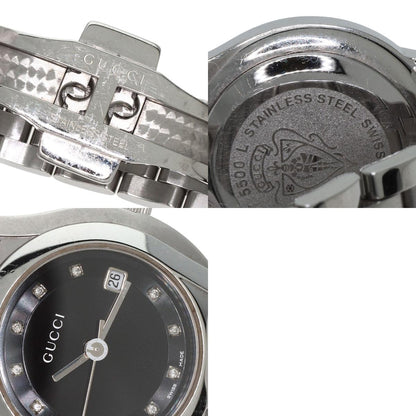 GUCCI 11P Diamond Watches 5500L Stainless Steel/Stainless Steel Ladies