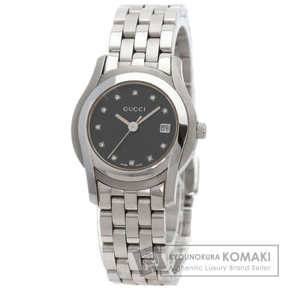 GUCCI 11P Diamond Watches 5500L Stainless Steel/Stainless Steel Ladies