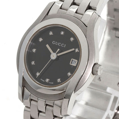 GUCCI 11P Diamond Watches 5500L Stainless Steel/Stainless Steel Ladies