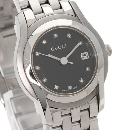 GUCCI 11P Diamond Watches 5500L Stainless Steel/Stainless Steel Ladies
