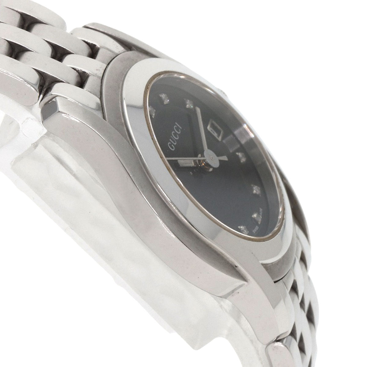 GUCCI 11P Diamond Watches 5500L Stainless Steel/Stainless Steel Ladies