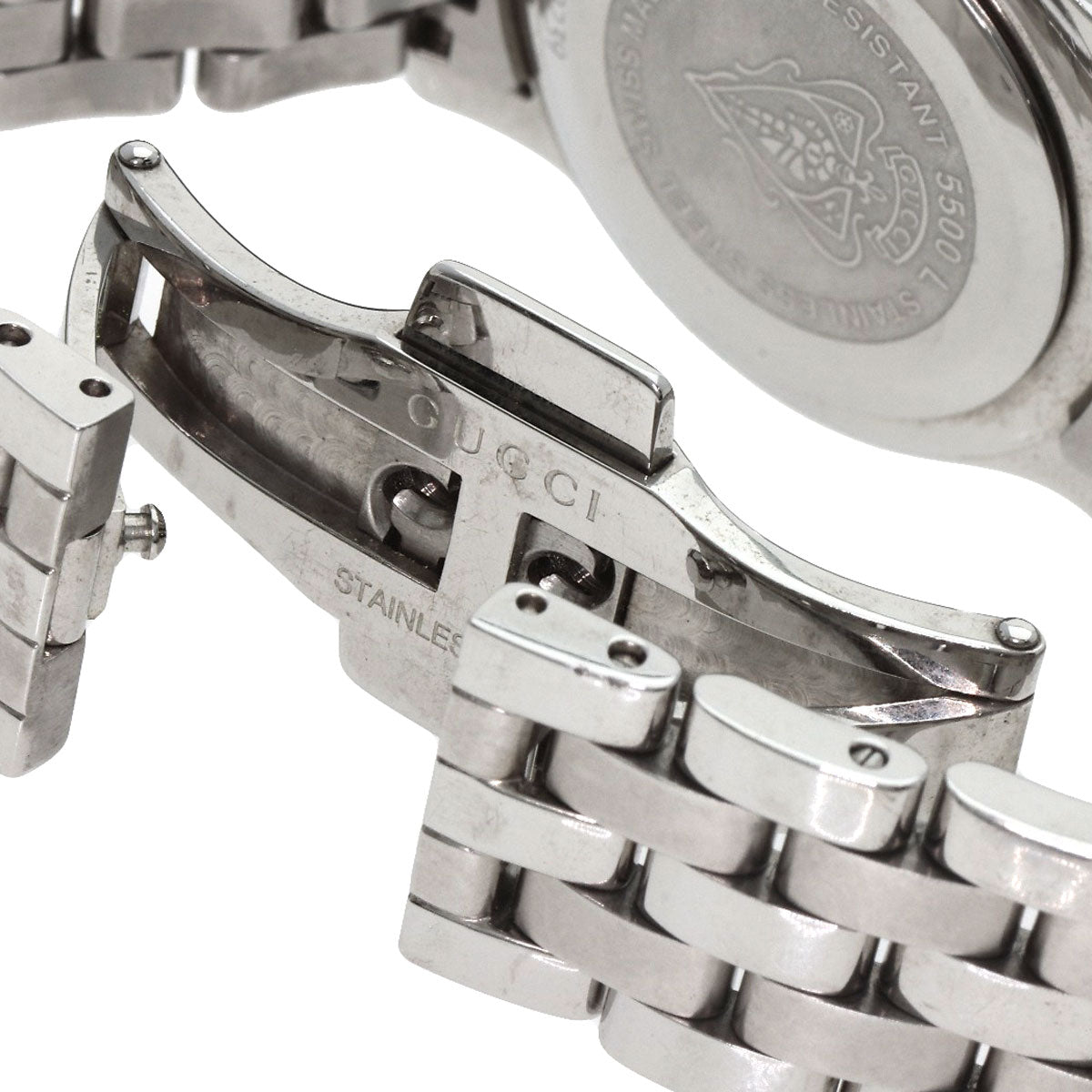 GUCCI 11P Diamond Watches 5500L Stainless Steel/Stainless Steel Ladies