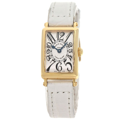 FRANCK MULLER Long Island Watches 802QZ K18 Yellow Gold/Leather Ladies