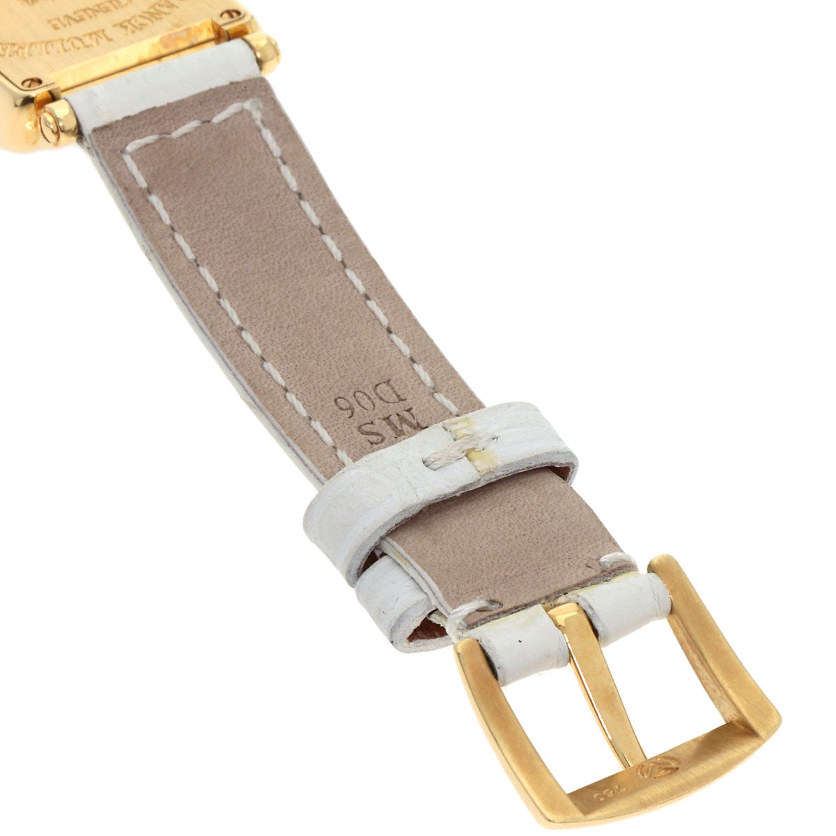 FRANCK MULLER Long Island Watches 802QZ K18 Yellow Gold/Leather Ladies