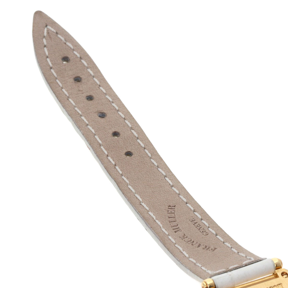 FRANCK MULLER Long Island Watches 802QZ K18 Yellow Gold/Leather Ladies