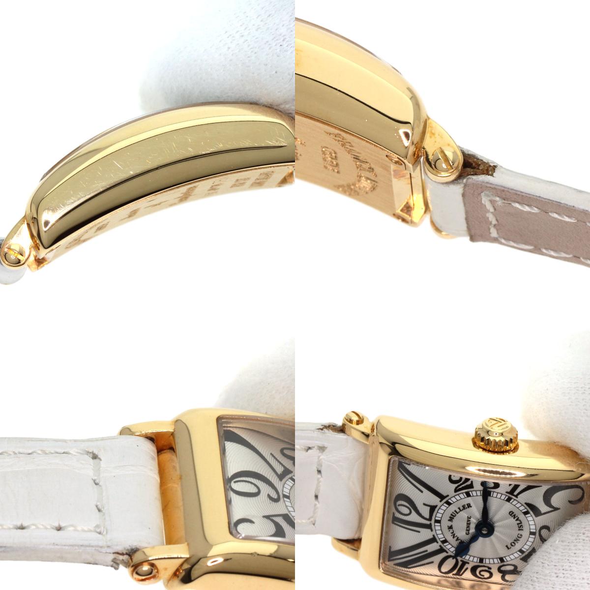 FRANCK MULLER Long Island Watches 802QZ K18 Yellow Gold/Leather Ladies