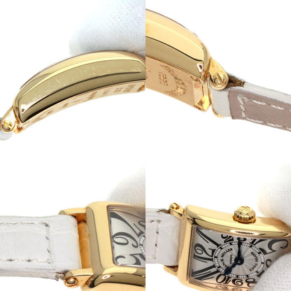 FRANCK MULLER Long Island Watches 802QZ K18 Yellow Gold/Leather Ladies