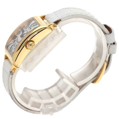FRANCK MULLER Long Island Watches 802QZ K18 Yellow Gold/Leather Ladies
