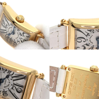 FRANCK MULLER Long Island Watches 802QZ K18 Yellow Gold/Leather Ladies