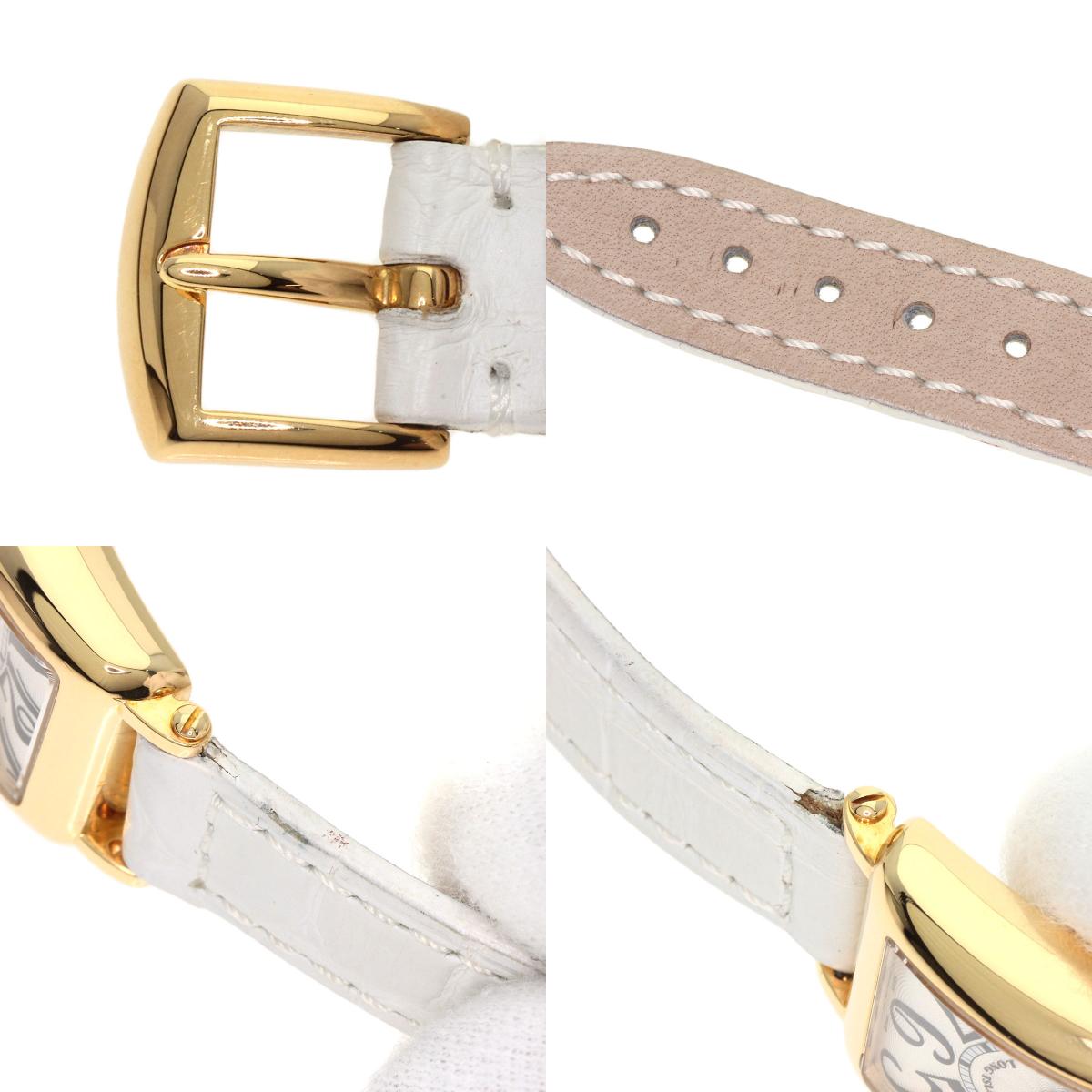 FRANCK MULLER Long Island Watches 802QZ K18 Yellow Gold/Leather Ladies