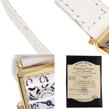 FRANCK MULLER Long Island Watches 802QZ K18 Yellow Gold/Leather Ladies